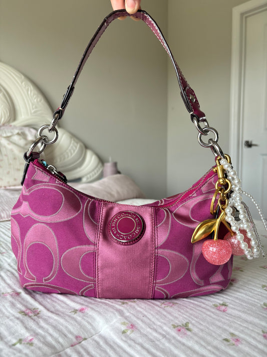 Rare pink coach small shoulder bag