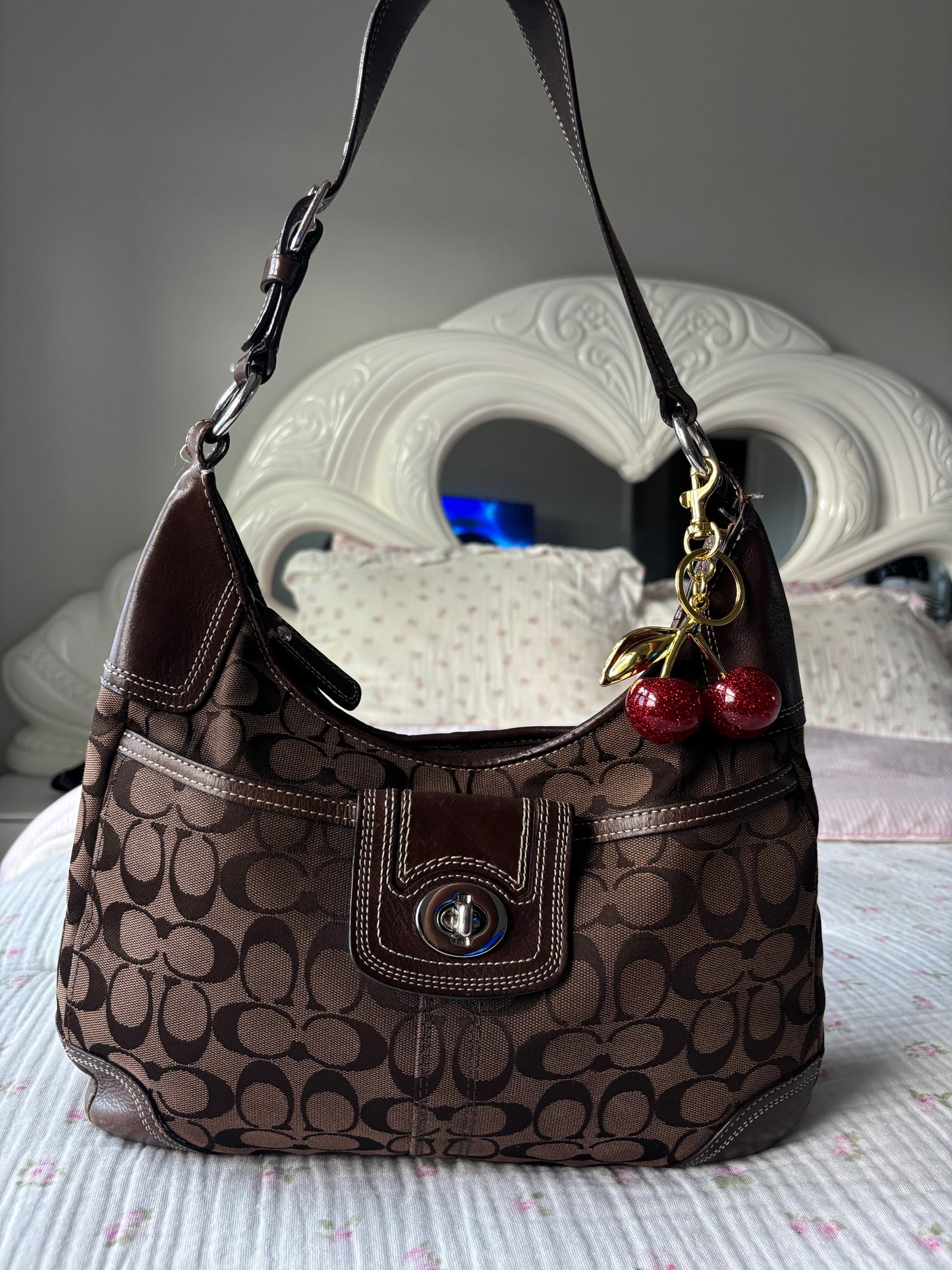 Chocolate brown Hampton coach bag