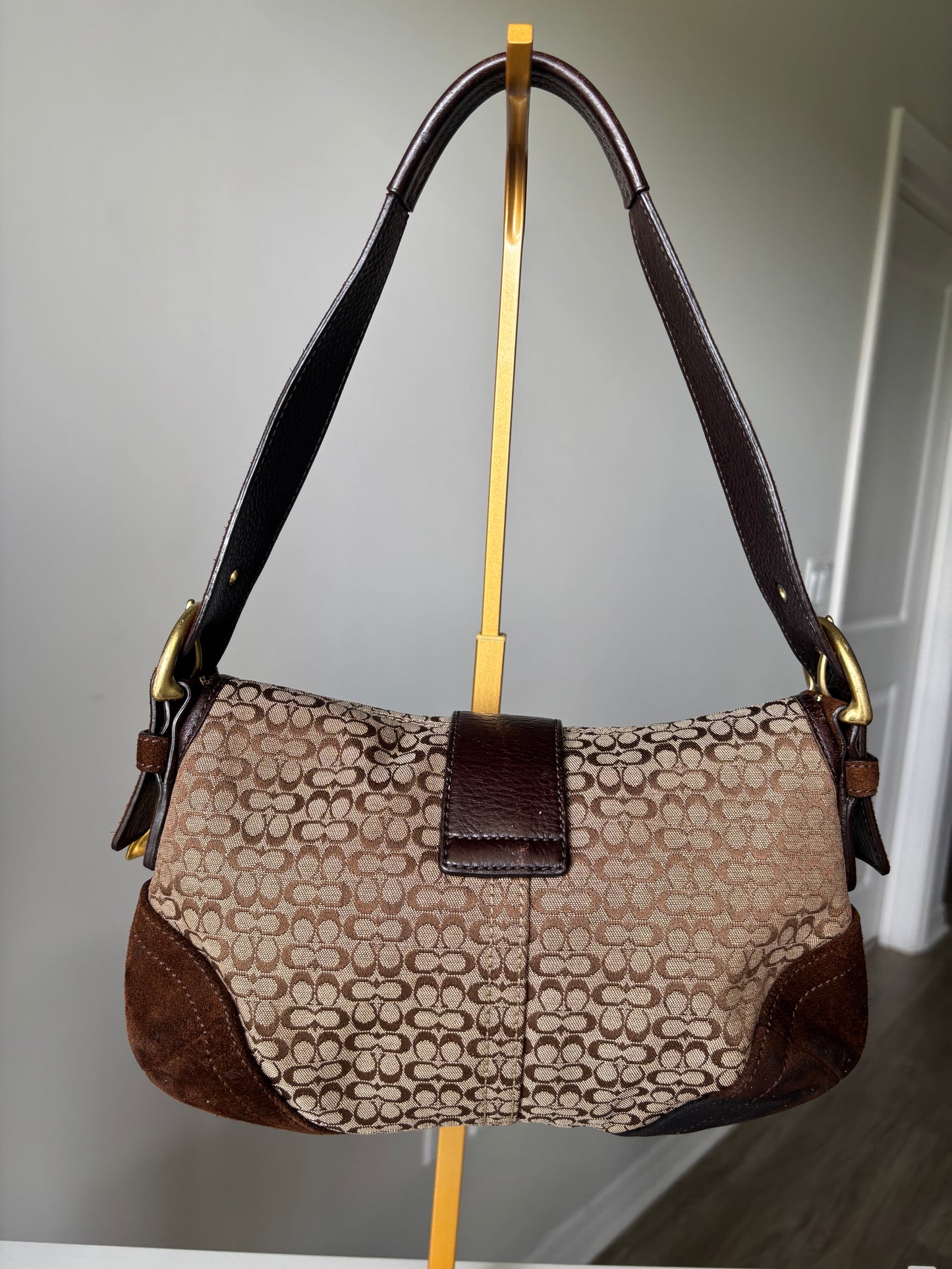 Brown mini coach soho