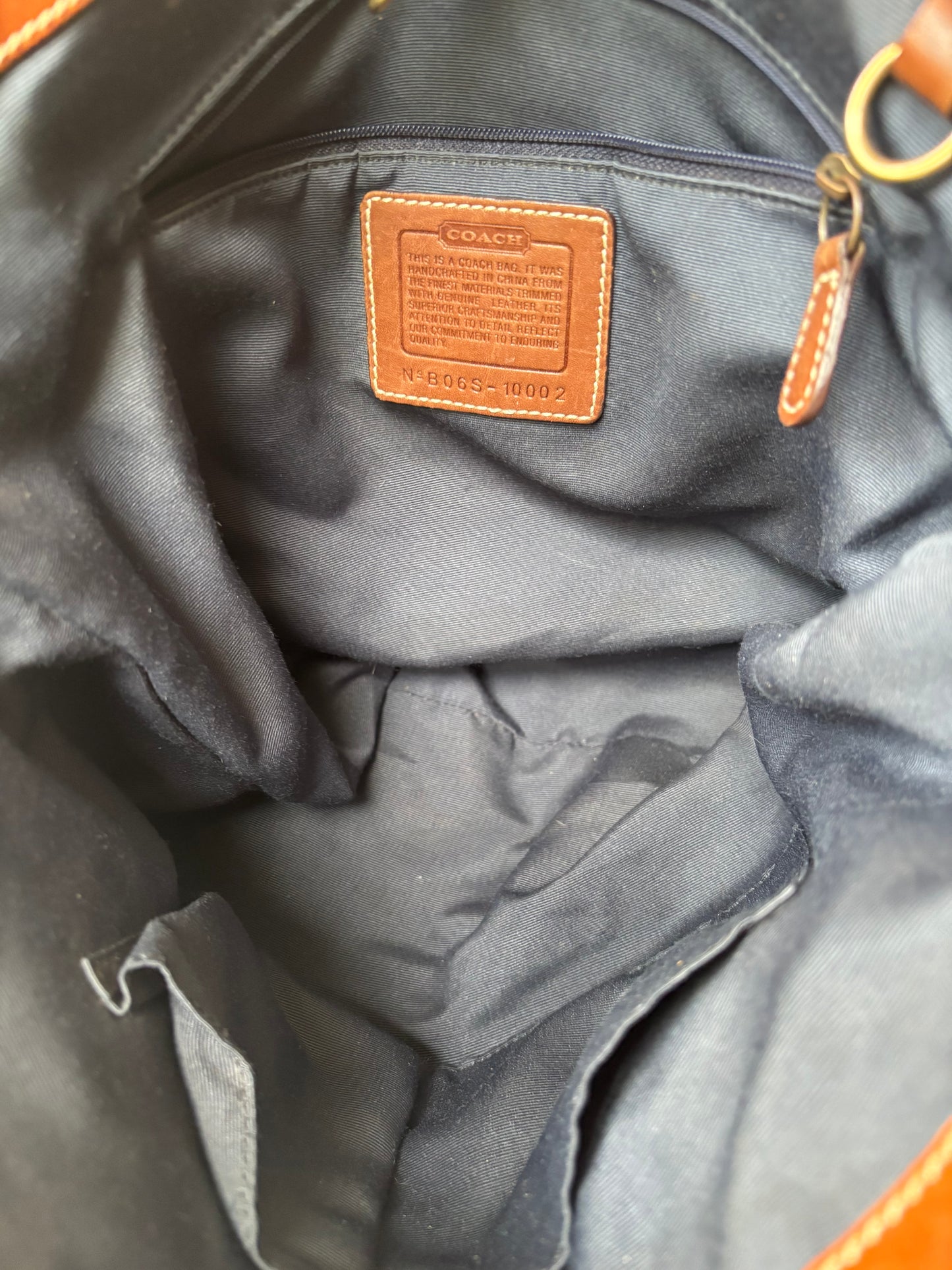 Deniem vintage coach tote bag