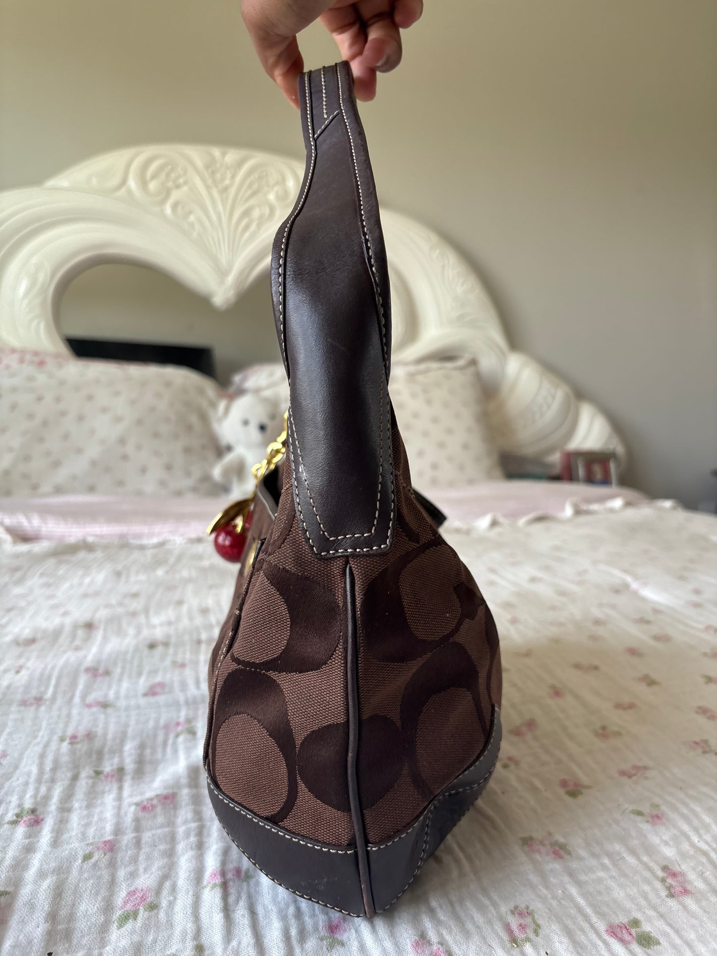 Brown ergo coach shoulder bag