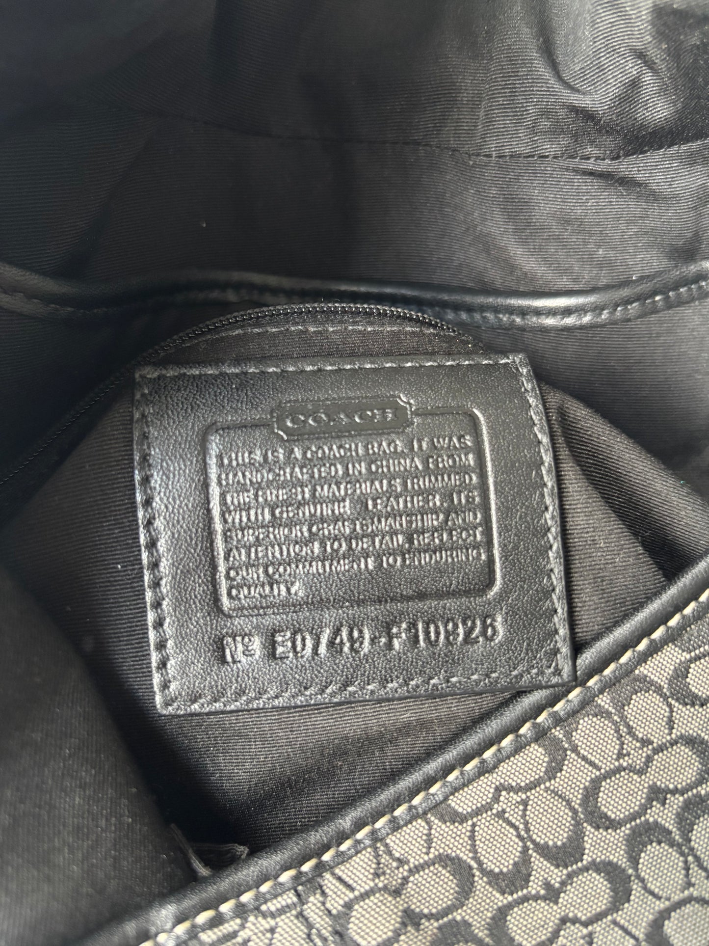 Rare black and grey medium coach soho