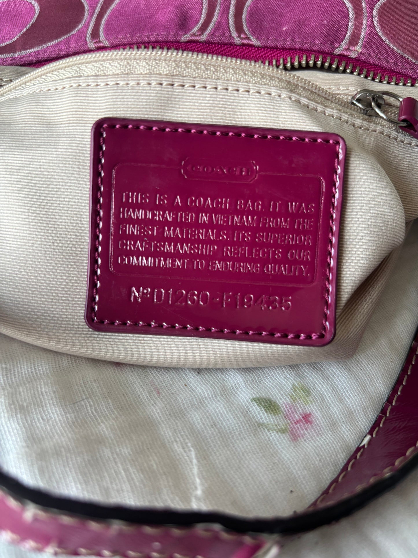 Rare pink coach small shoulder bag