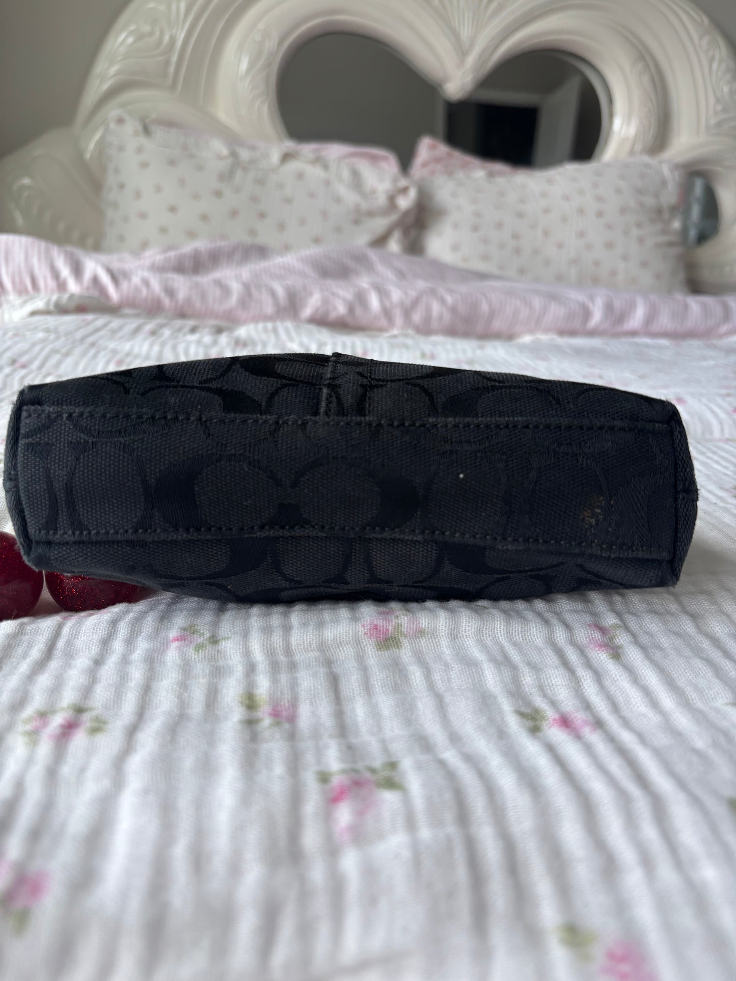 Black mini coach handbag