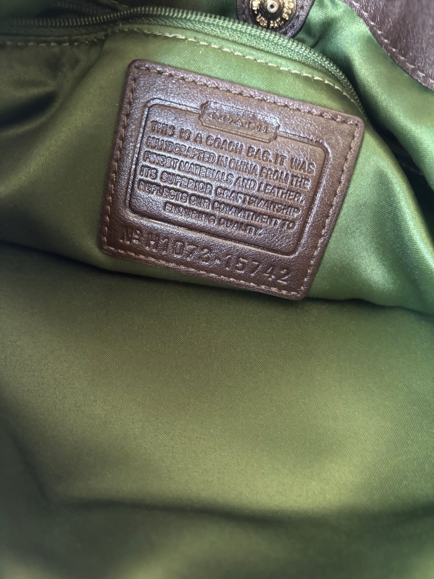 Chocolate brown rare coach Maggie shoulder bag
