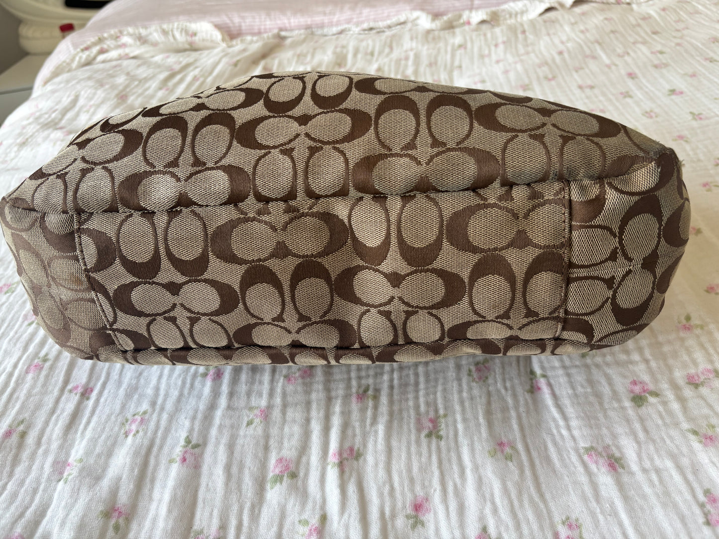 Brown mongram coach soho Lyn bag