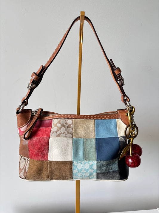 Rare patchwork coach small shoulder bag