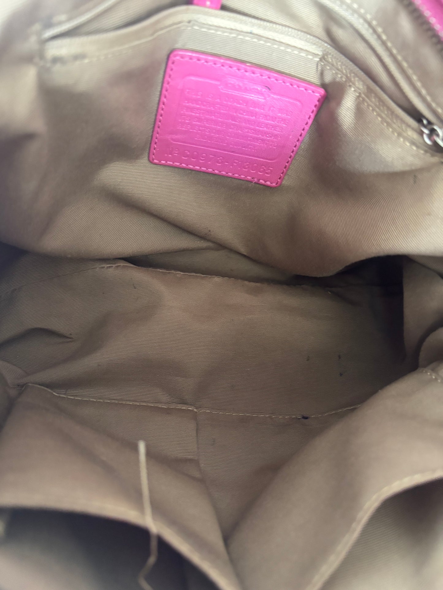 Pink rare coach Hampton tote bag