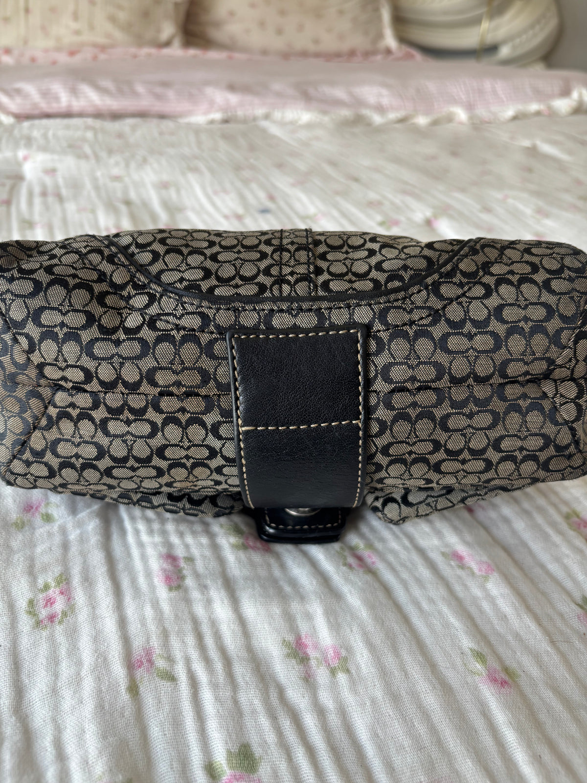 Mini black and grey coach soho