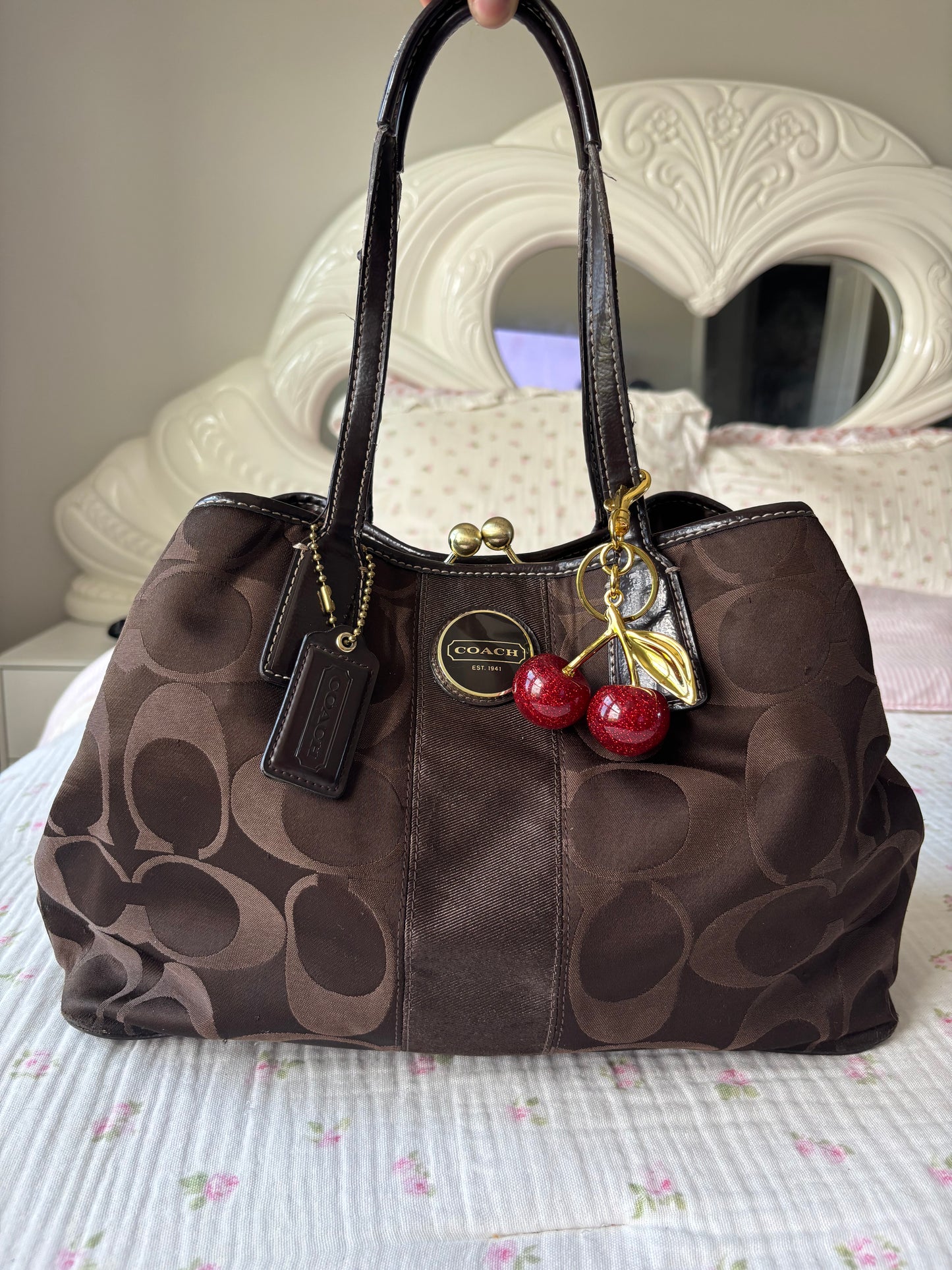 Rare choclate brown tote bag