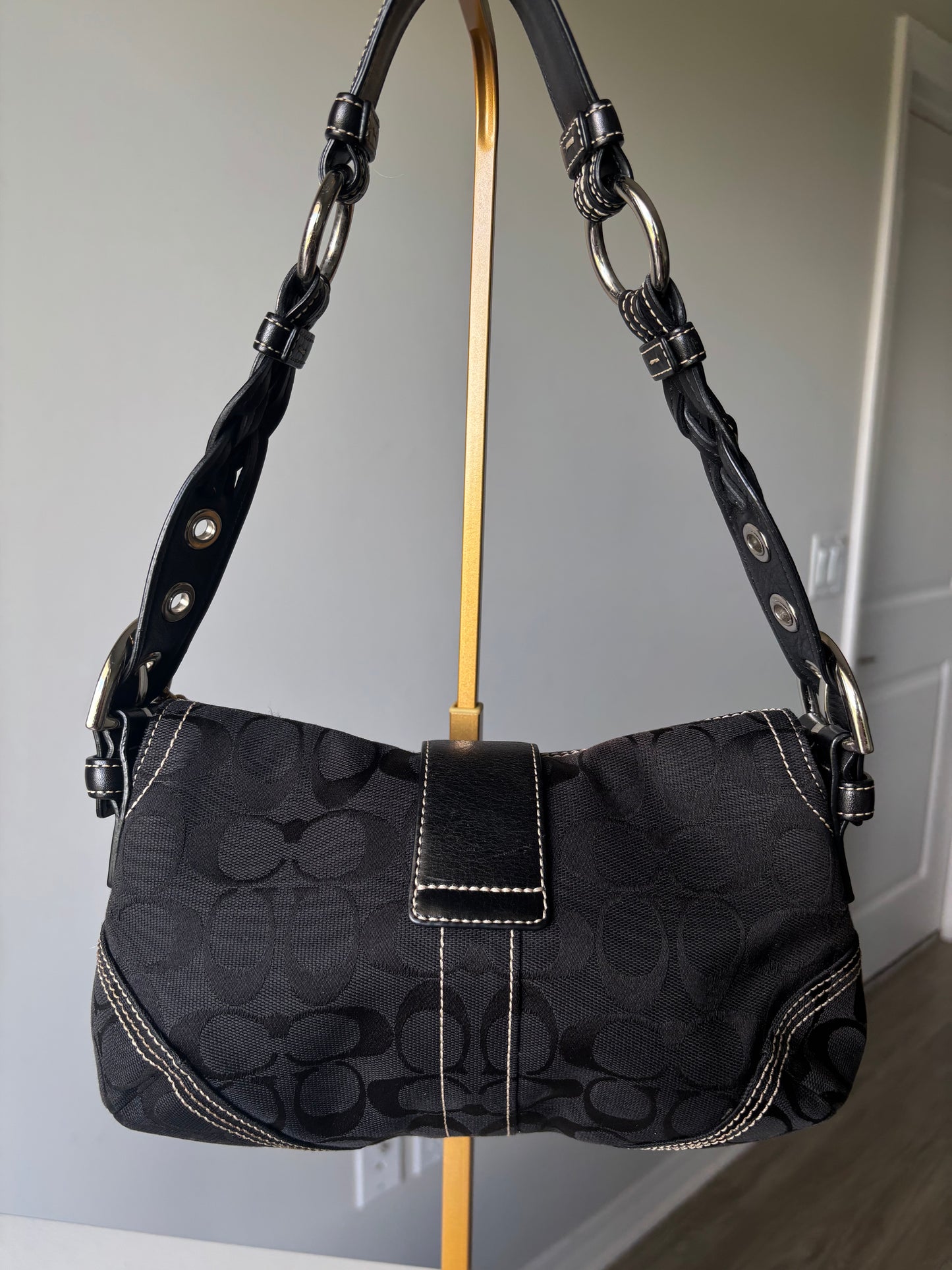 Black mongram coach soho