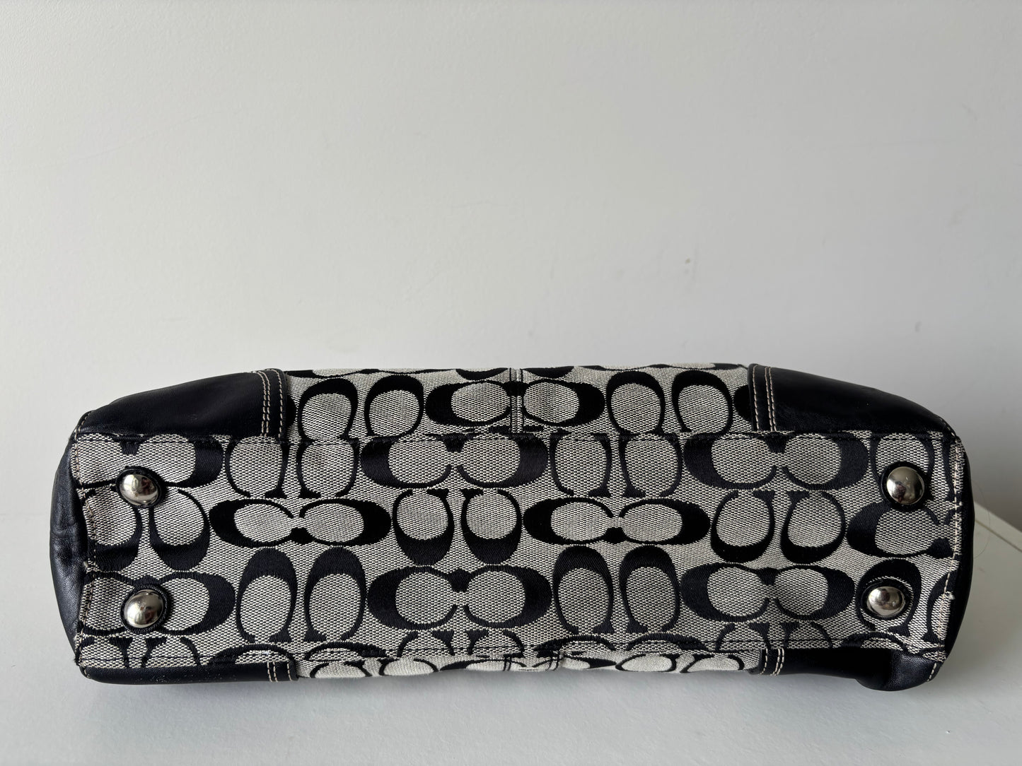 black & grey coach Hampton bag