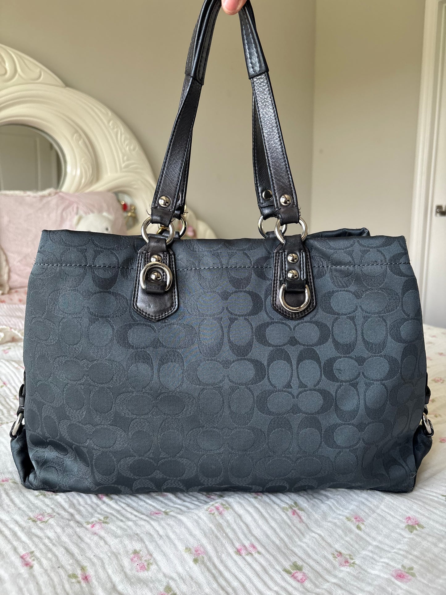 Black coach vintage  tote bag