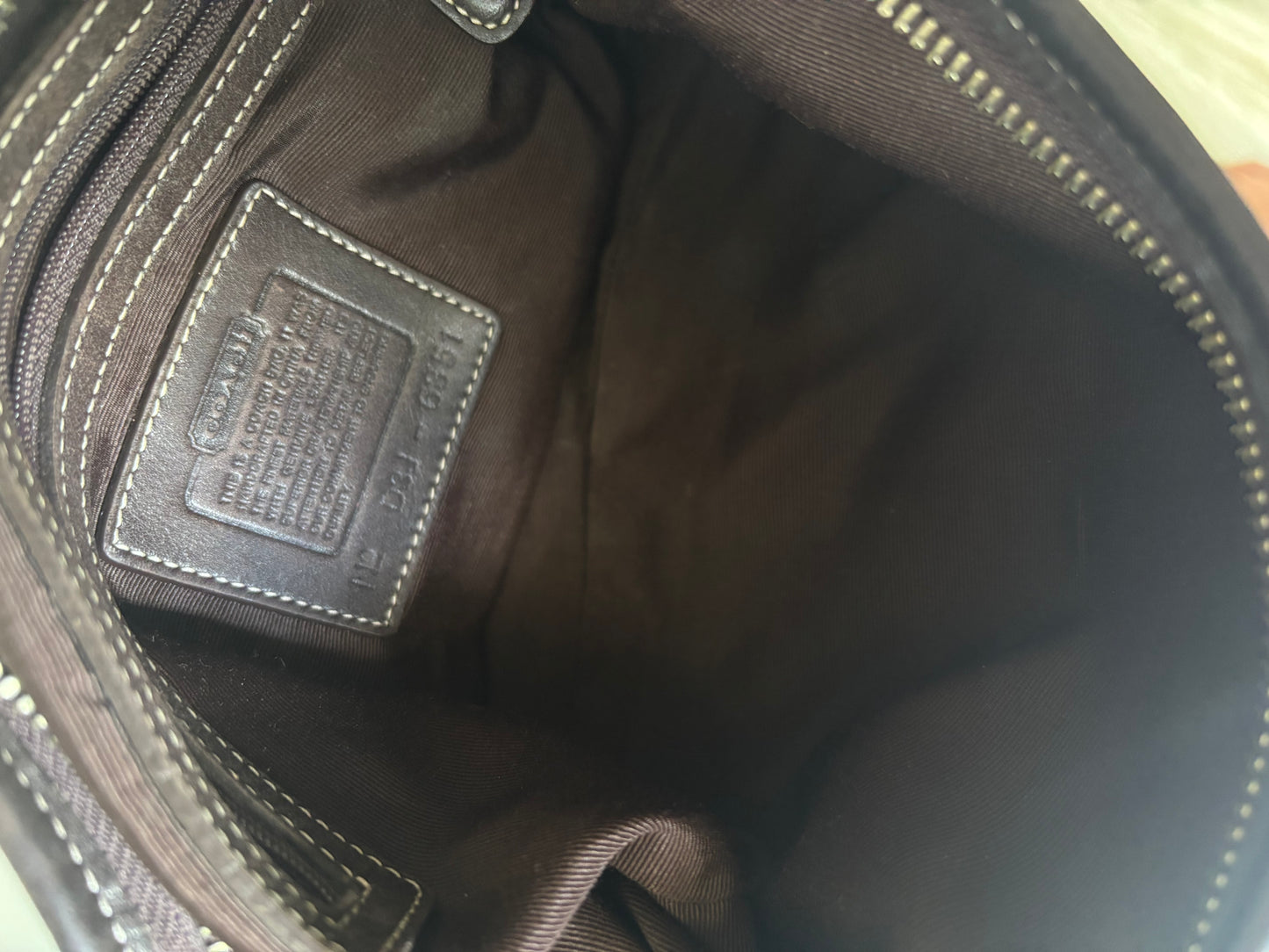 Small brown coach mini hobo