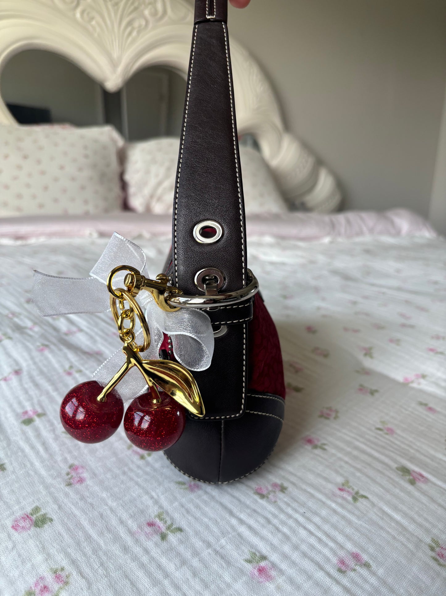Rare red mini soho shoulder bag