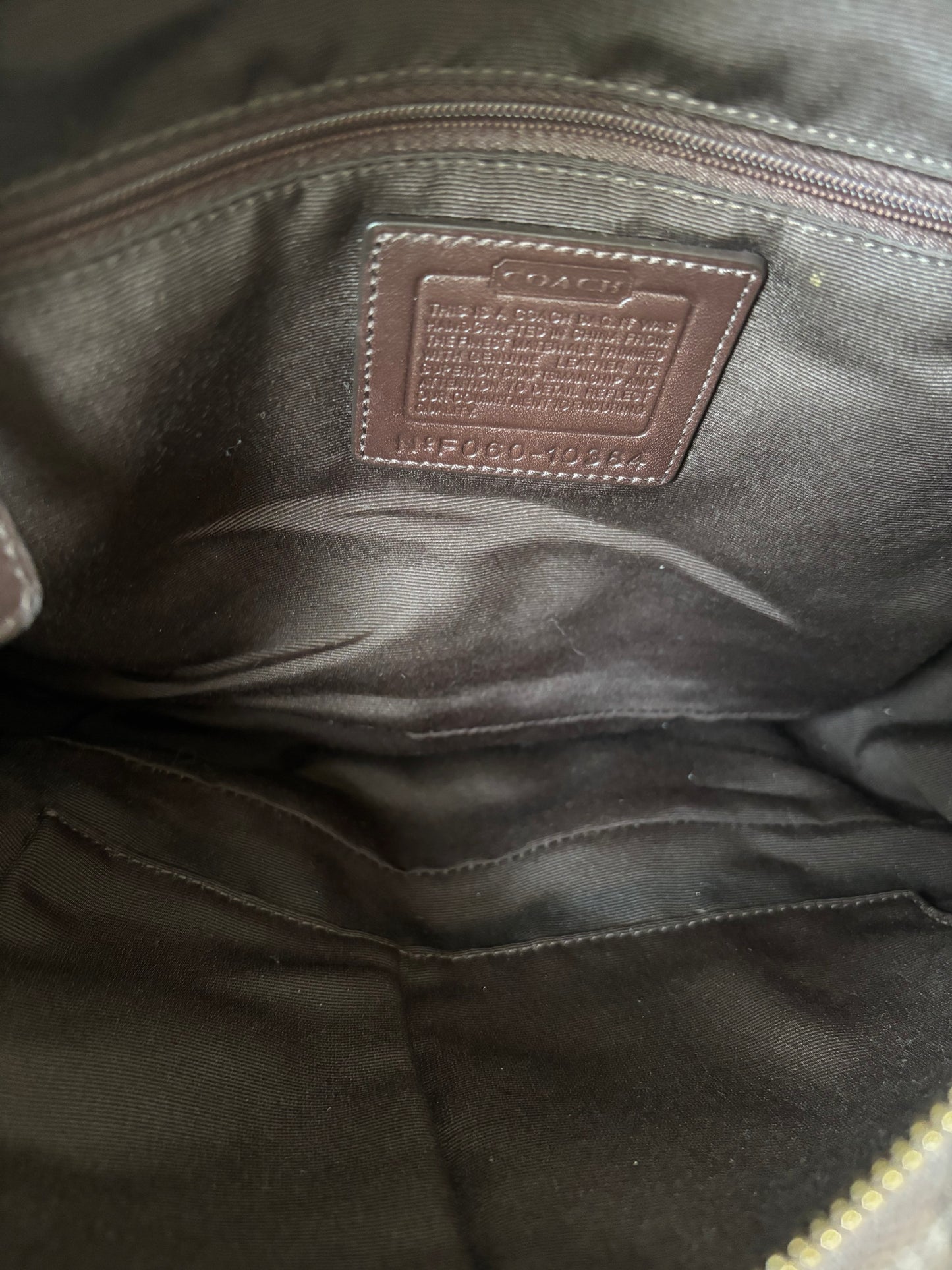 Brown vintage coach tote bag