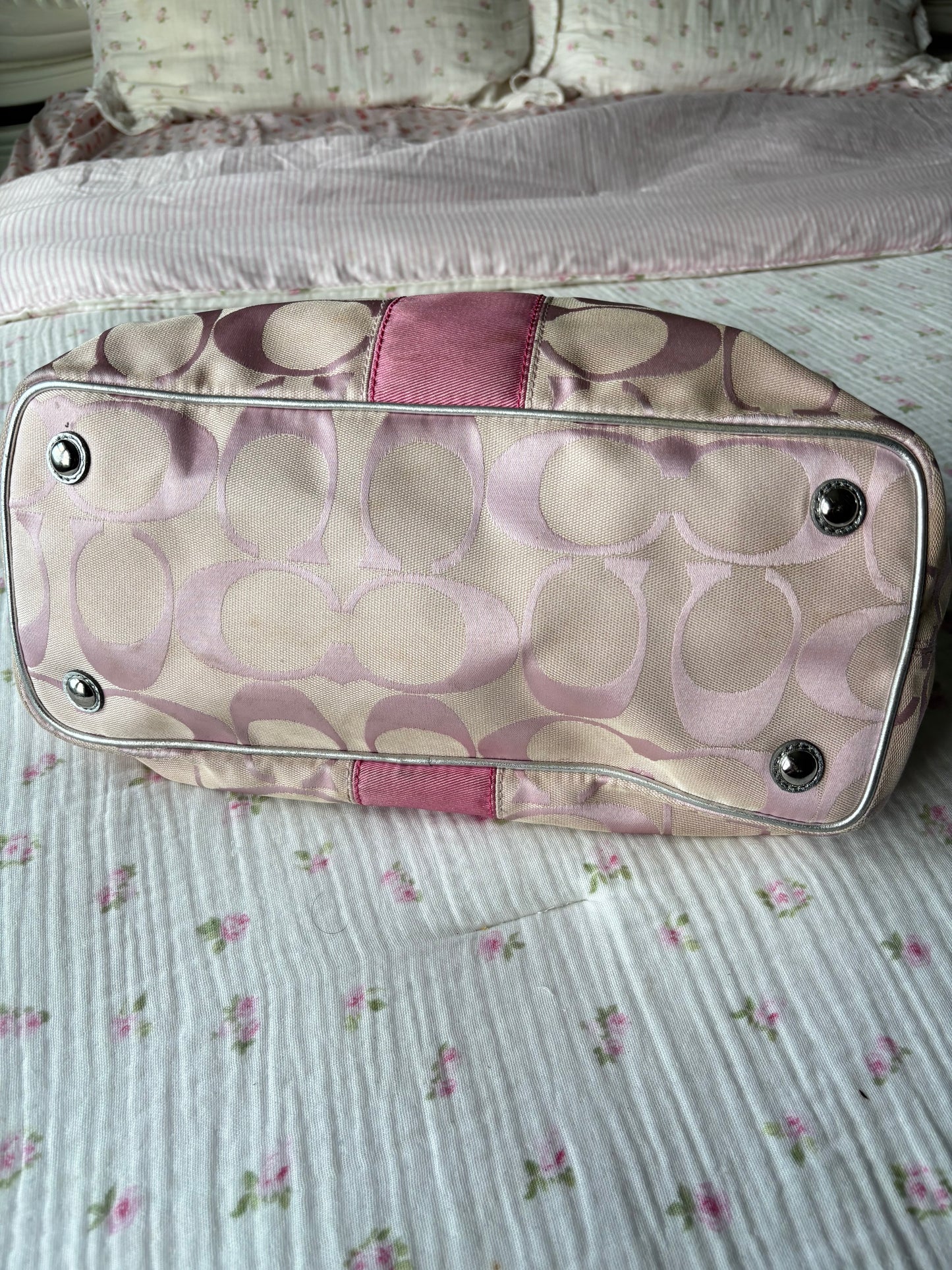 Rare Pink vintage coach tote bag