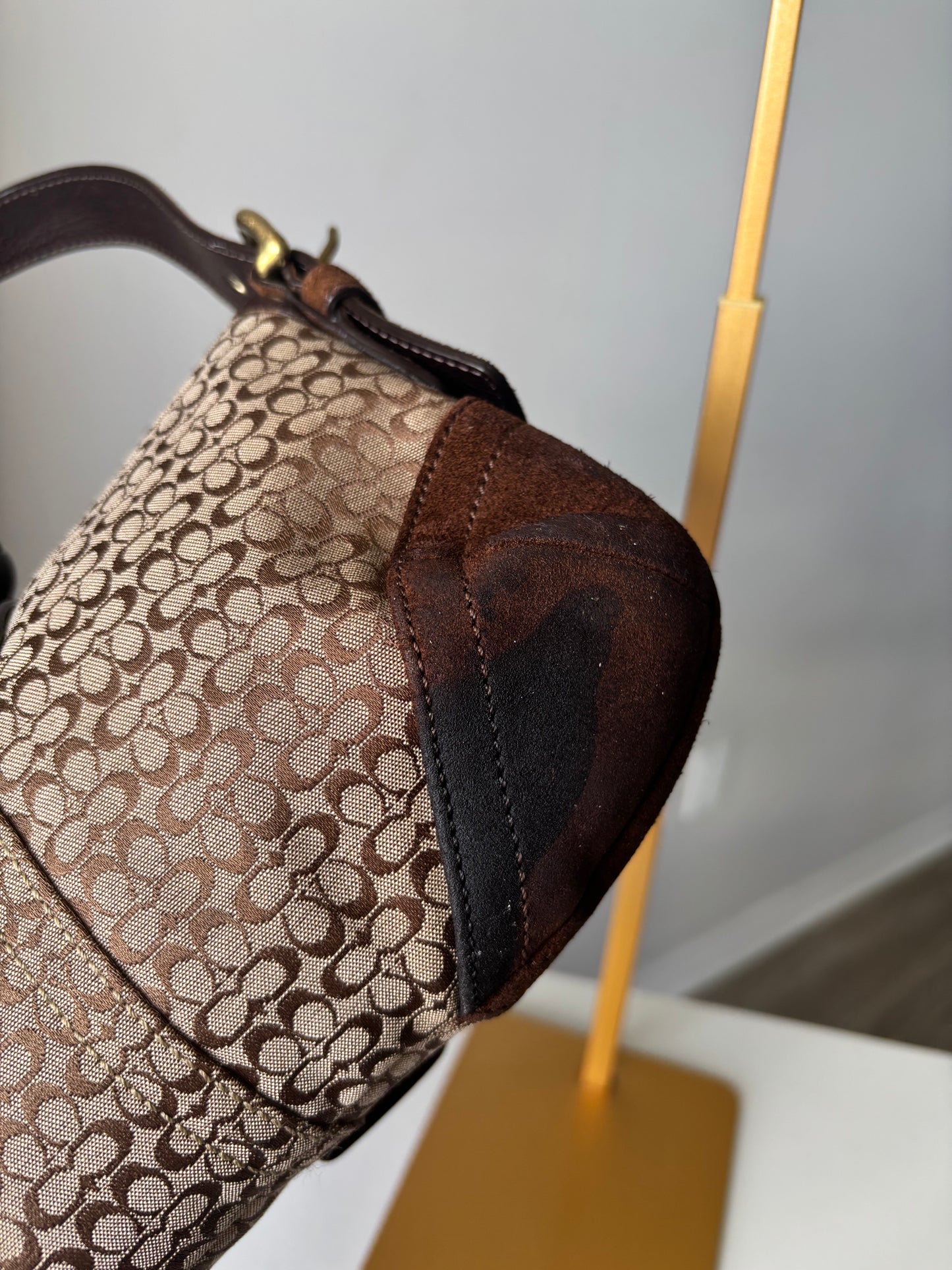 Brown mini coach soho