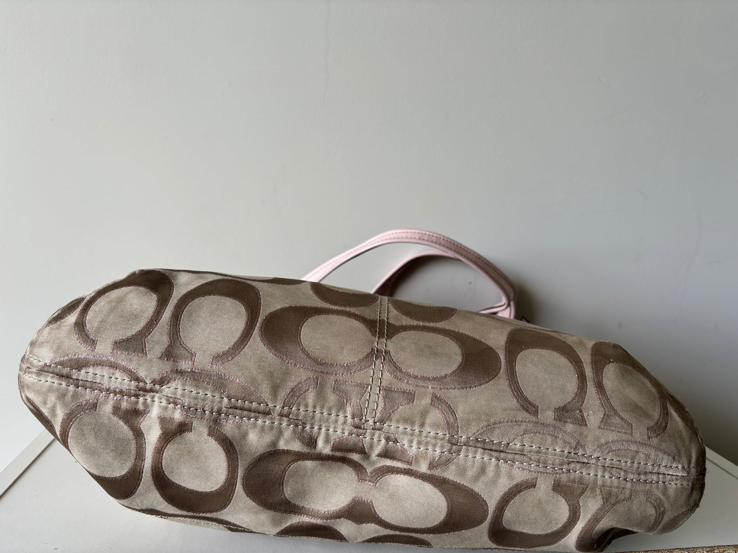 Pink poppy rare coach tote bag
