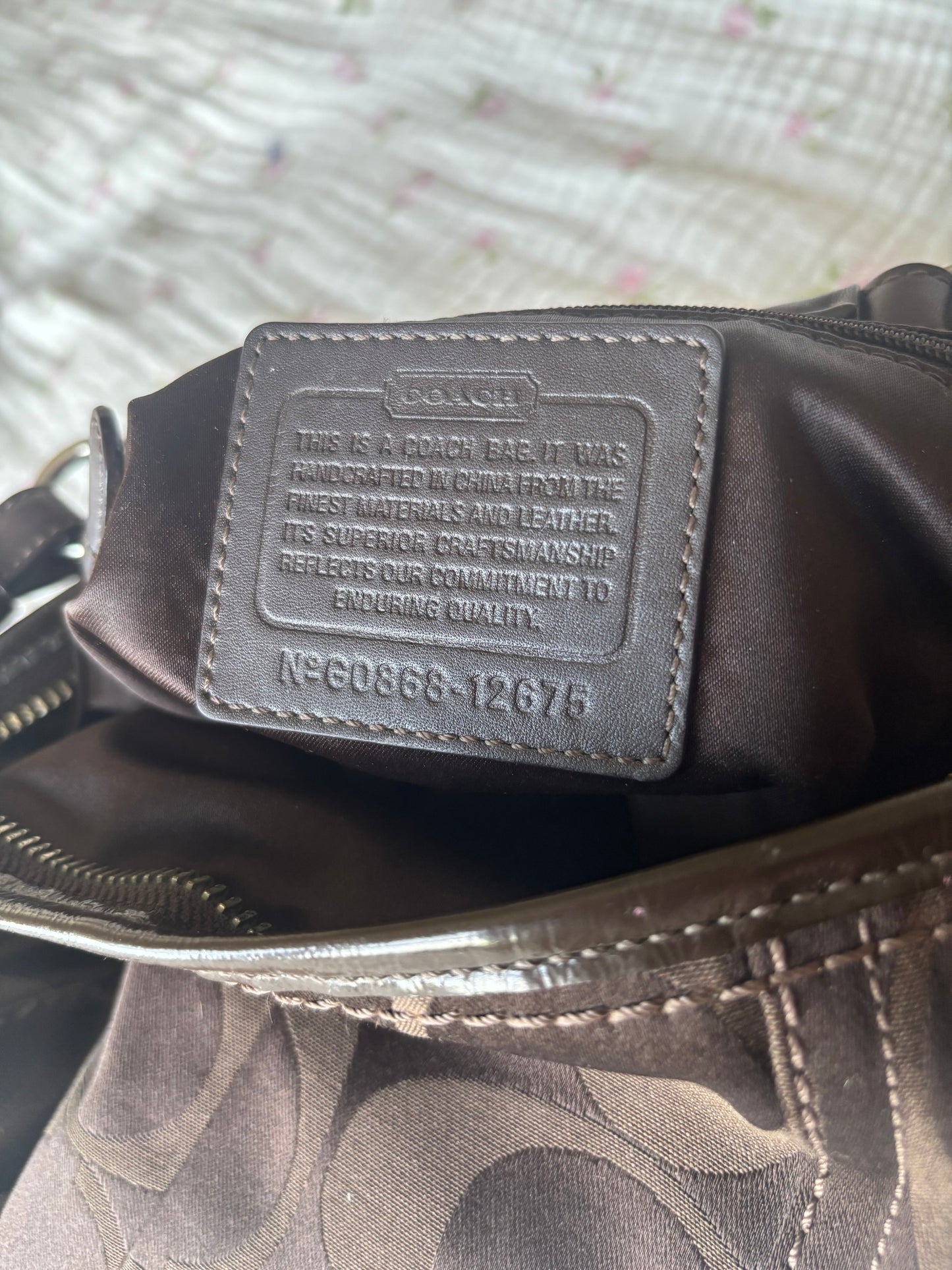 Brown coach medium hobo shoulder bag