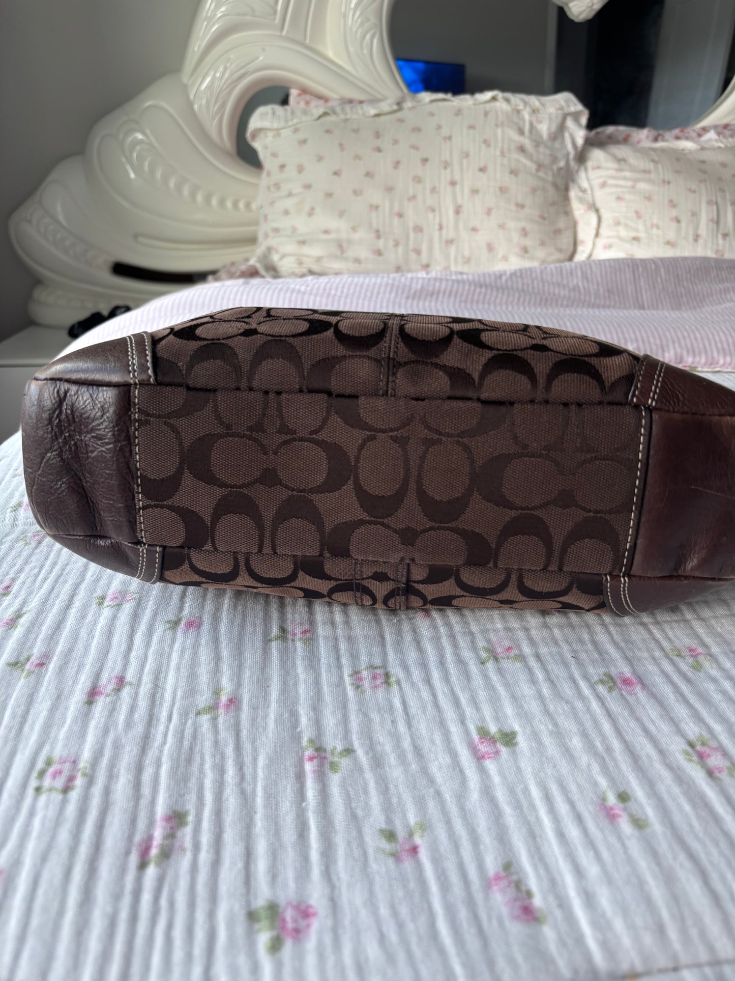 Chocolate brown Hampton coach bag