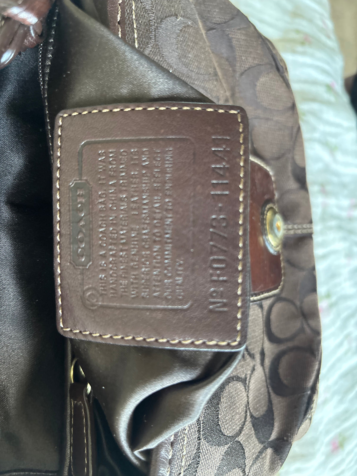 Brown coach peakook bag