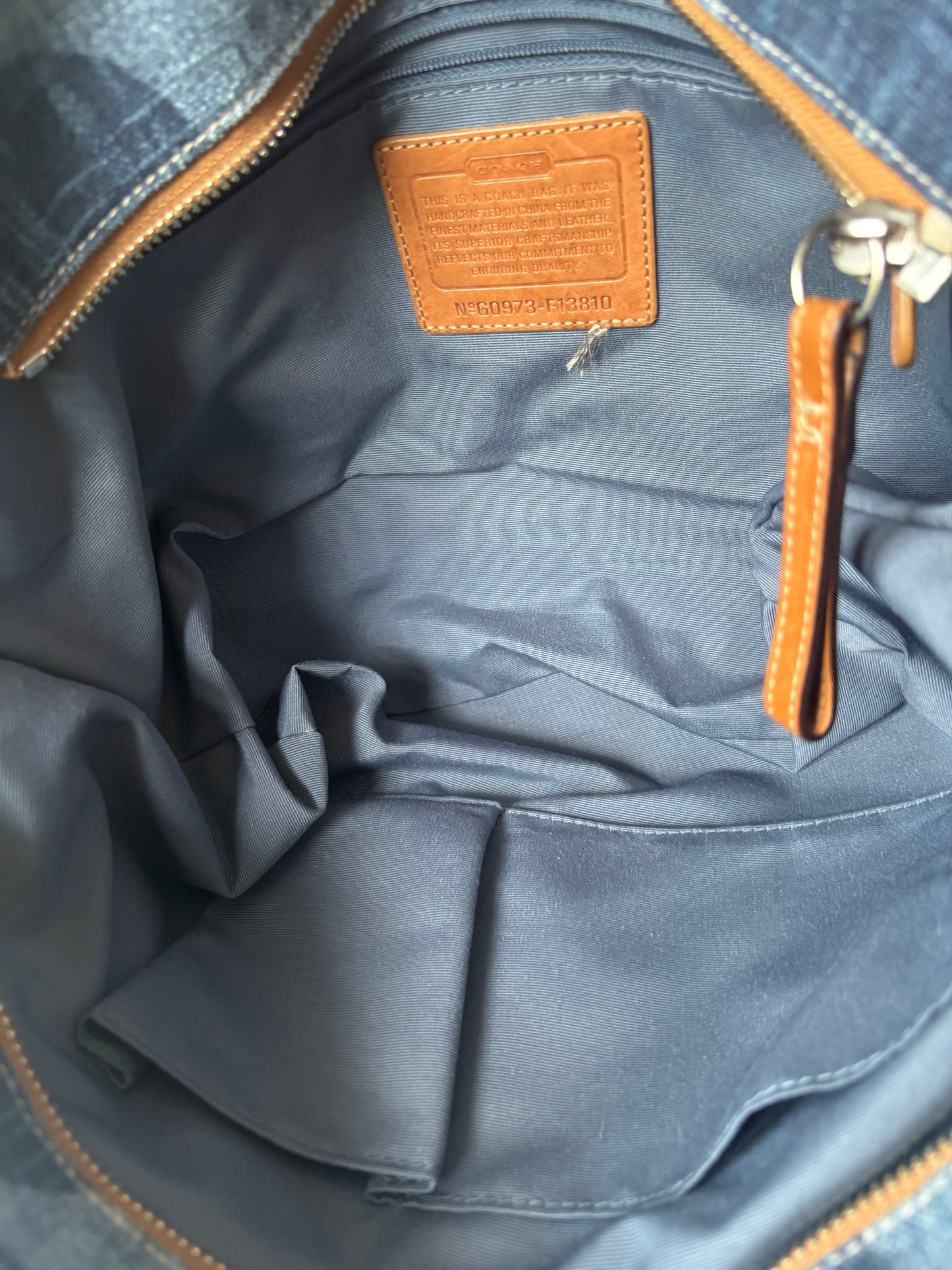 Deniem rare coach tote bag