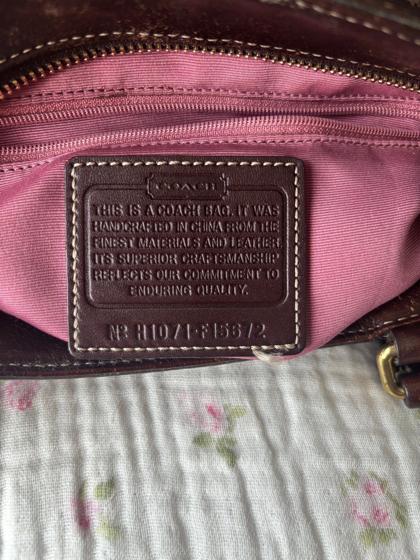 Brown Hampton coach tote bag