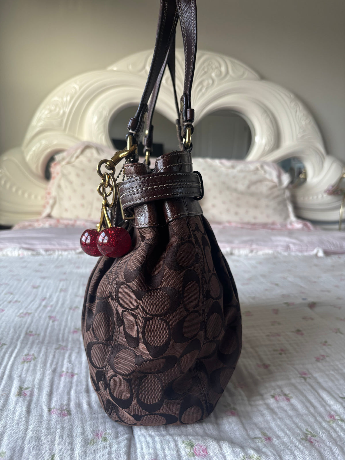 Brown Hampton coach tote bag