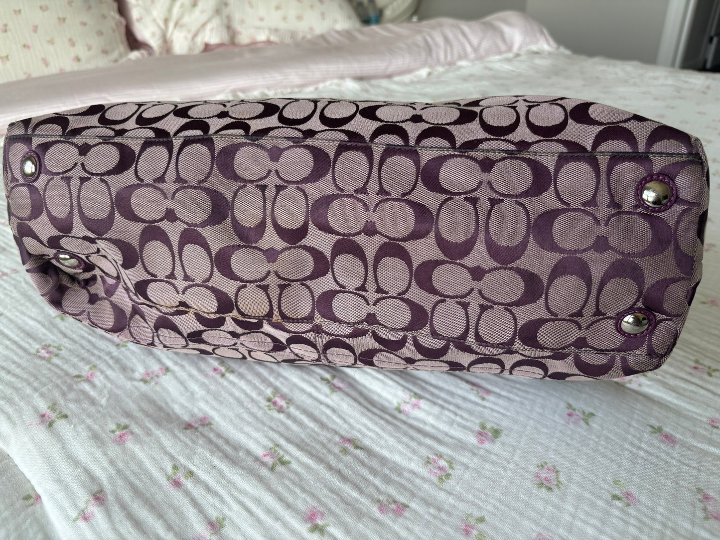 Rare purple mongram tote bag
