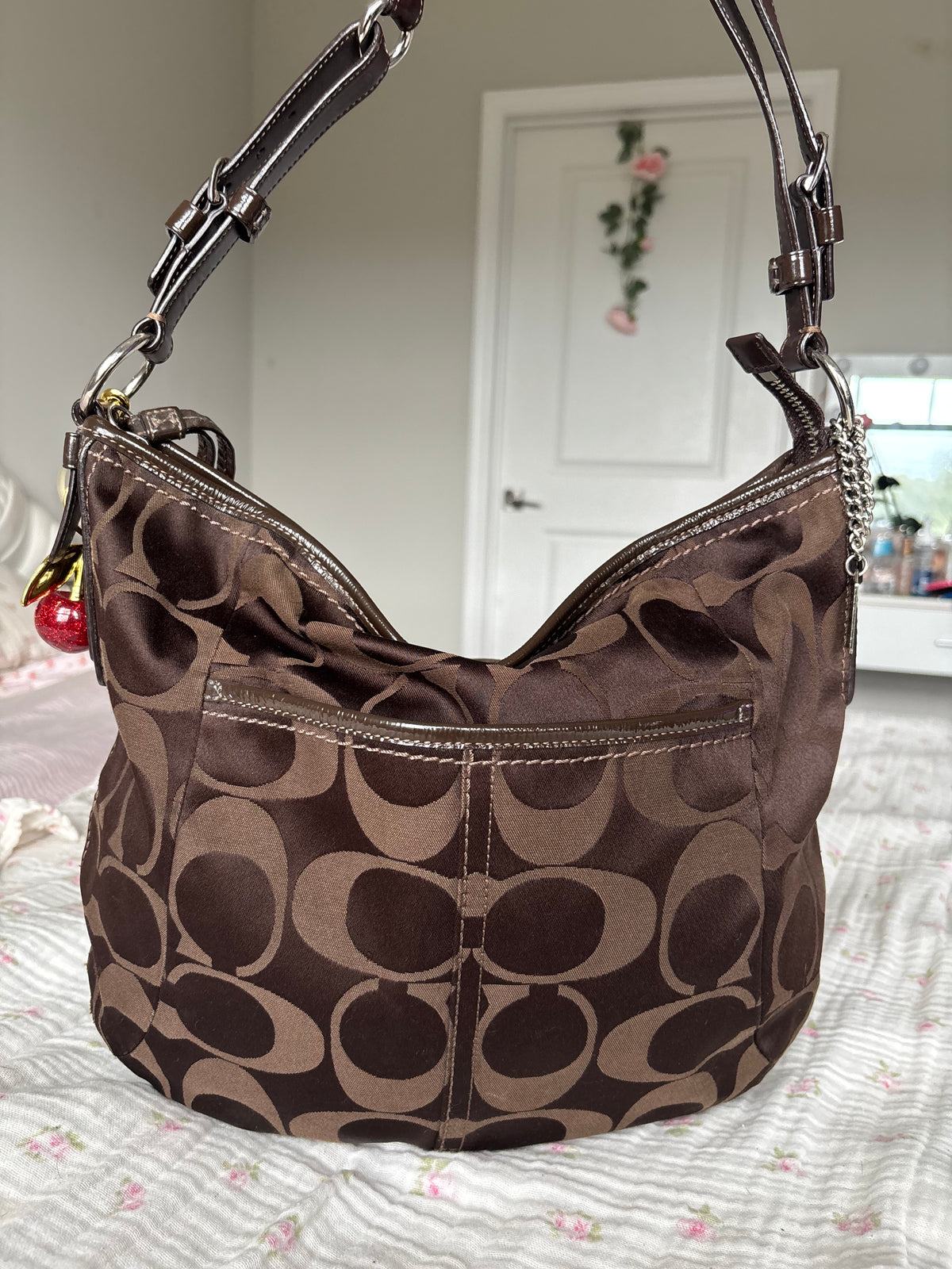 Chocolate brown large hobo
