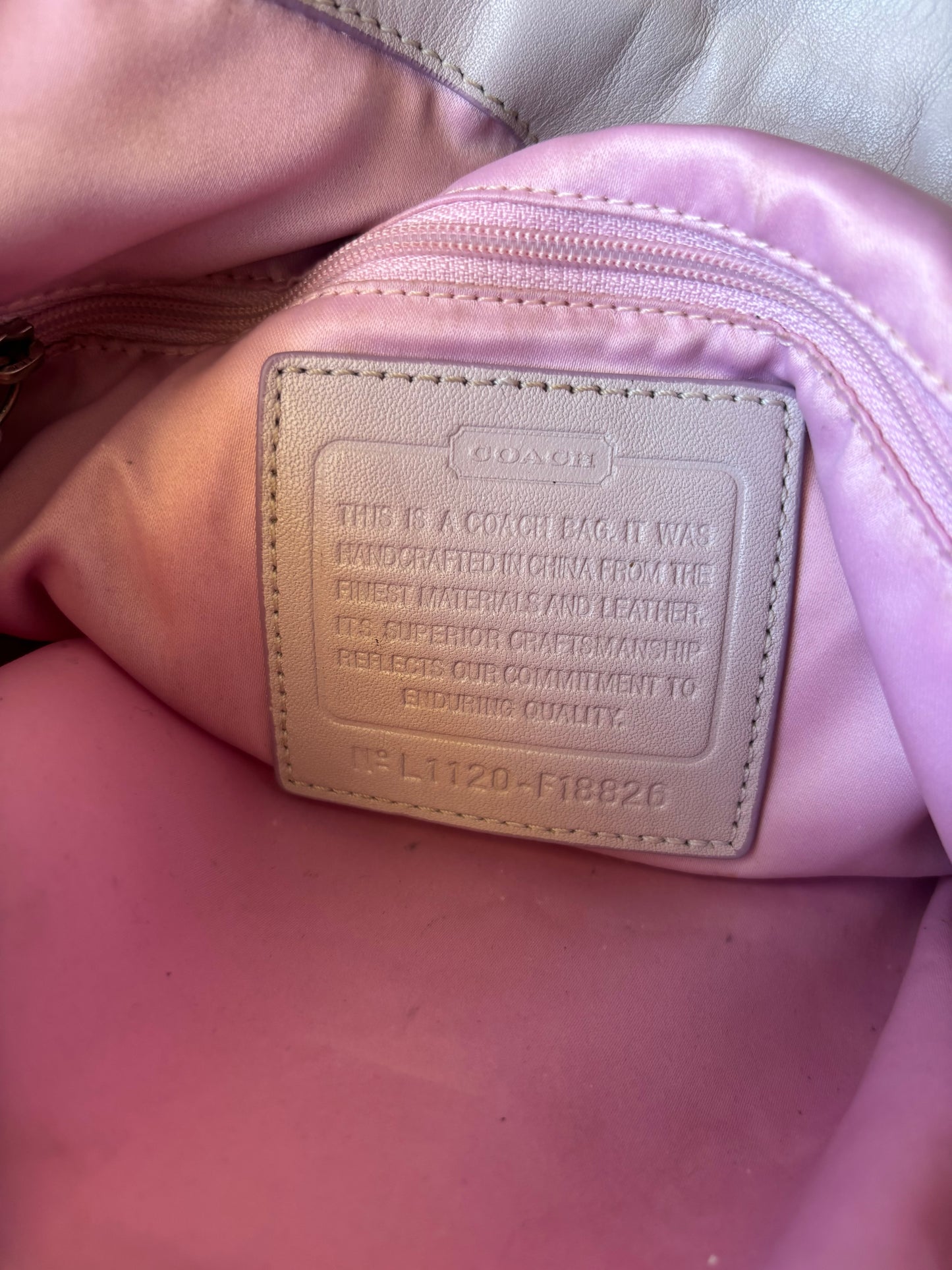 Pink optic coach tote bag
