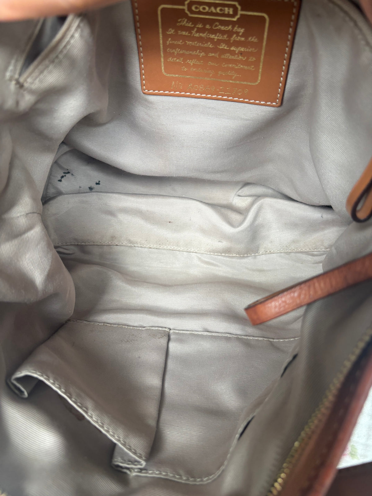 Rare patchwork coach tote