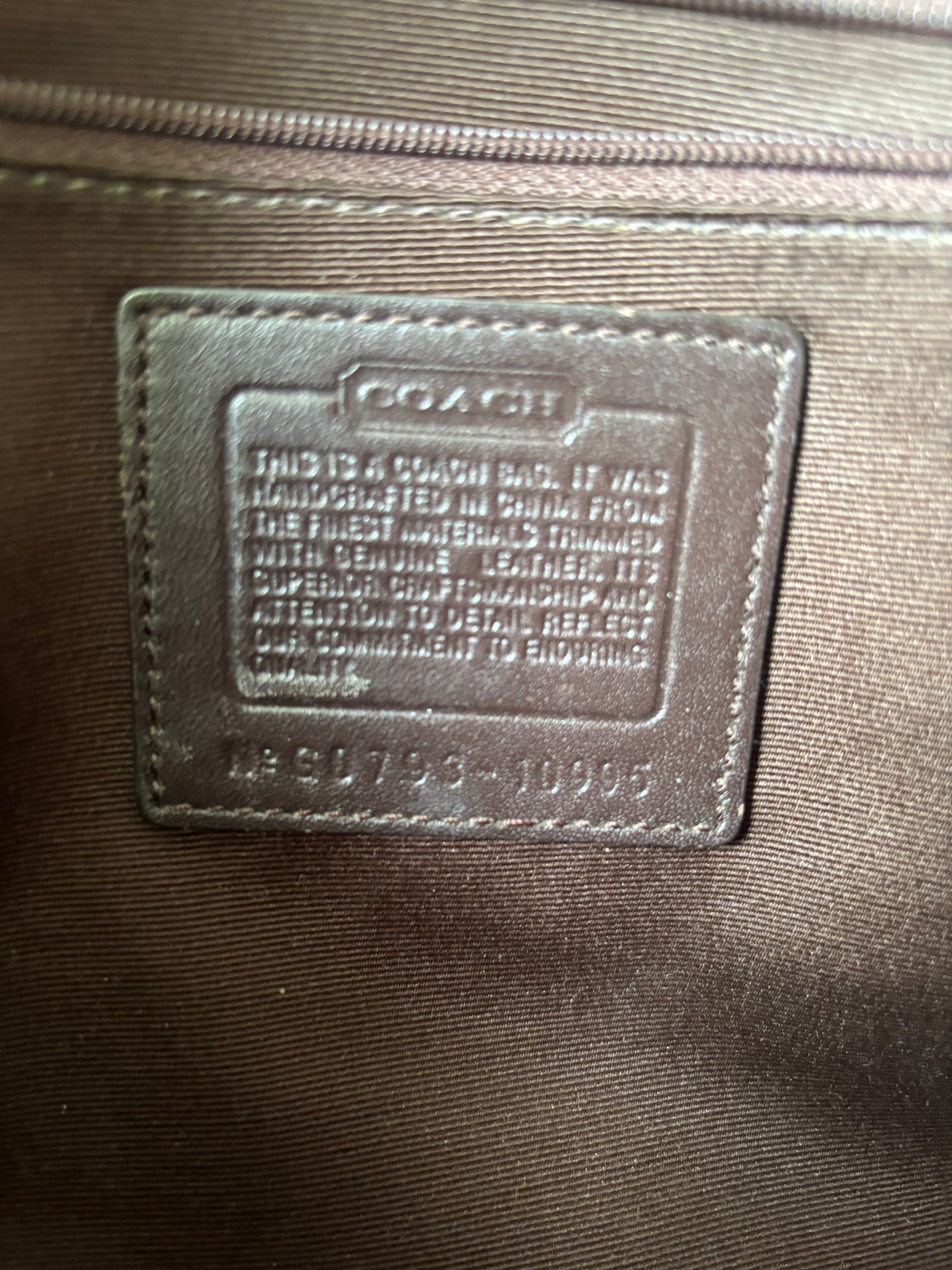 brown optic coach satchel bag