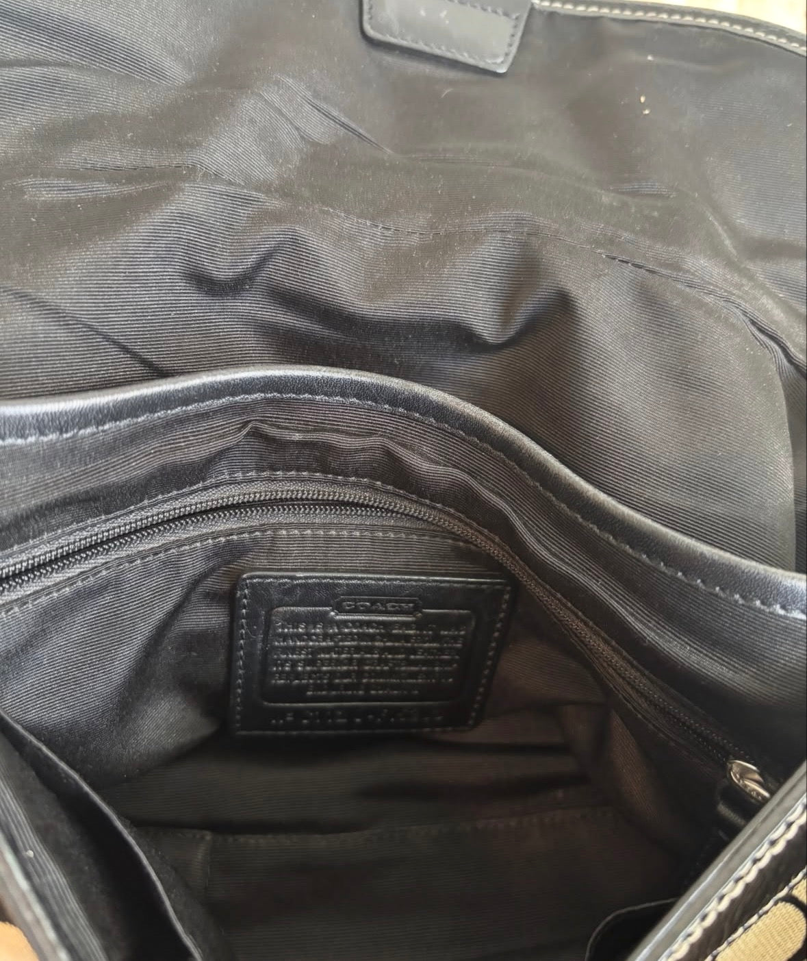 Black and grey vintage coach soho