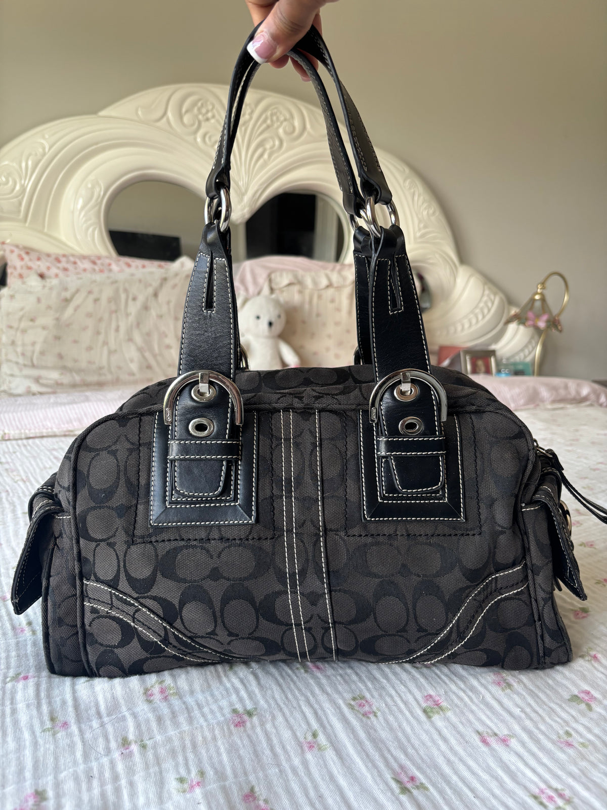 Rare Black vintage coach satchel