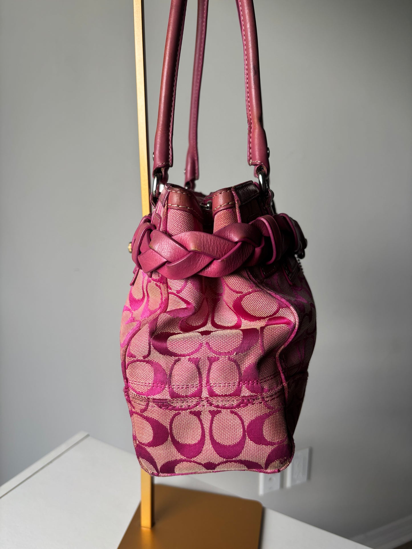 Pink rare coach Hampton tote bag