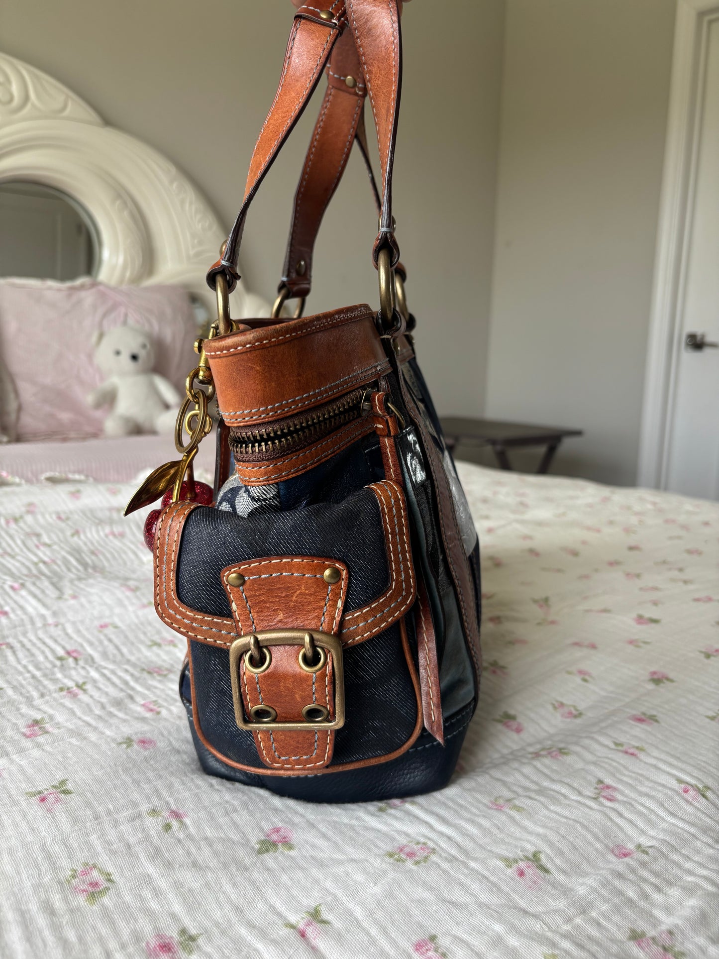 Deniem vintage coach tote bag