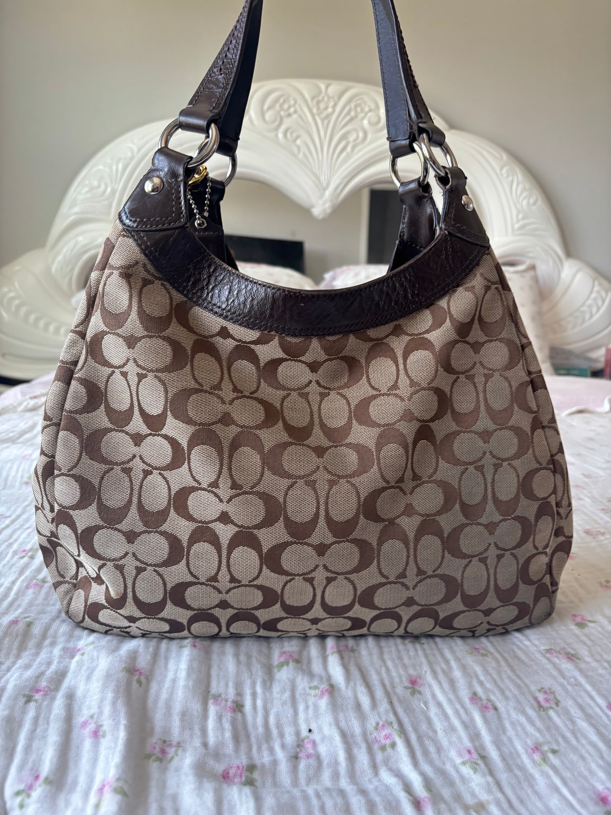 Brown mongram coach soho Lyn bag