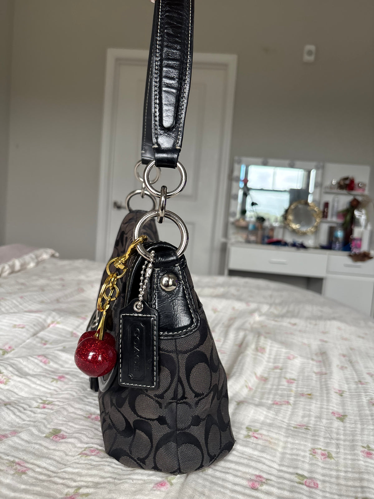 Black mongram coach soho