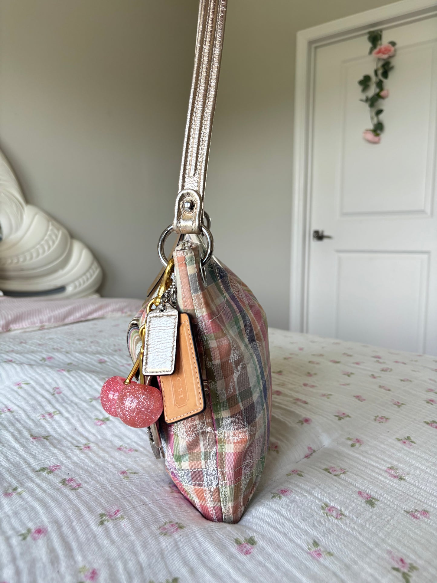Rare coach poppy madras shoulder bag