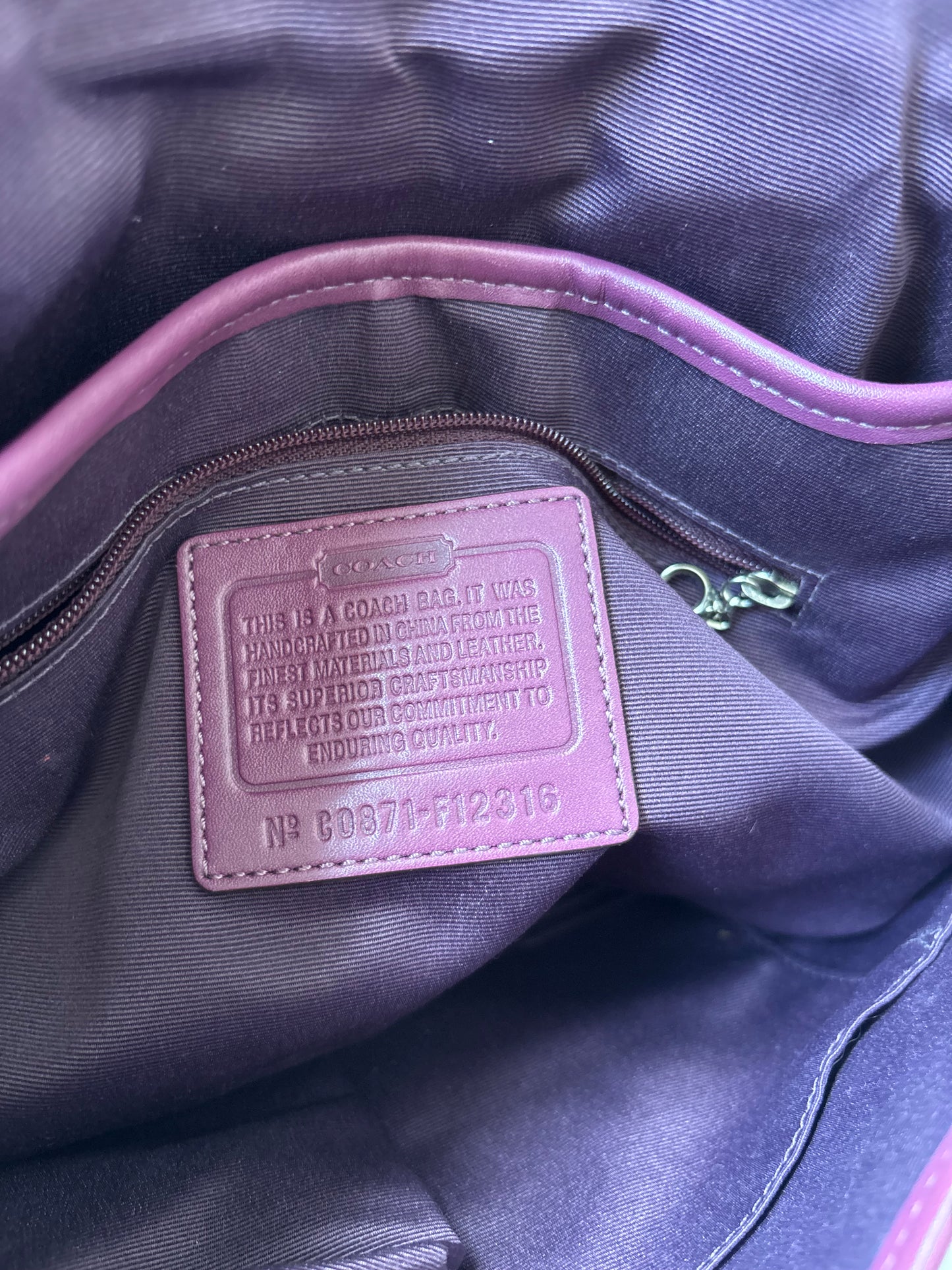 Vintage purple patchwork soho bag