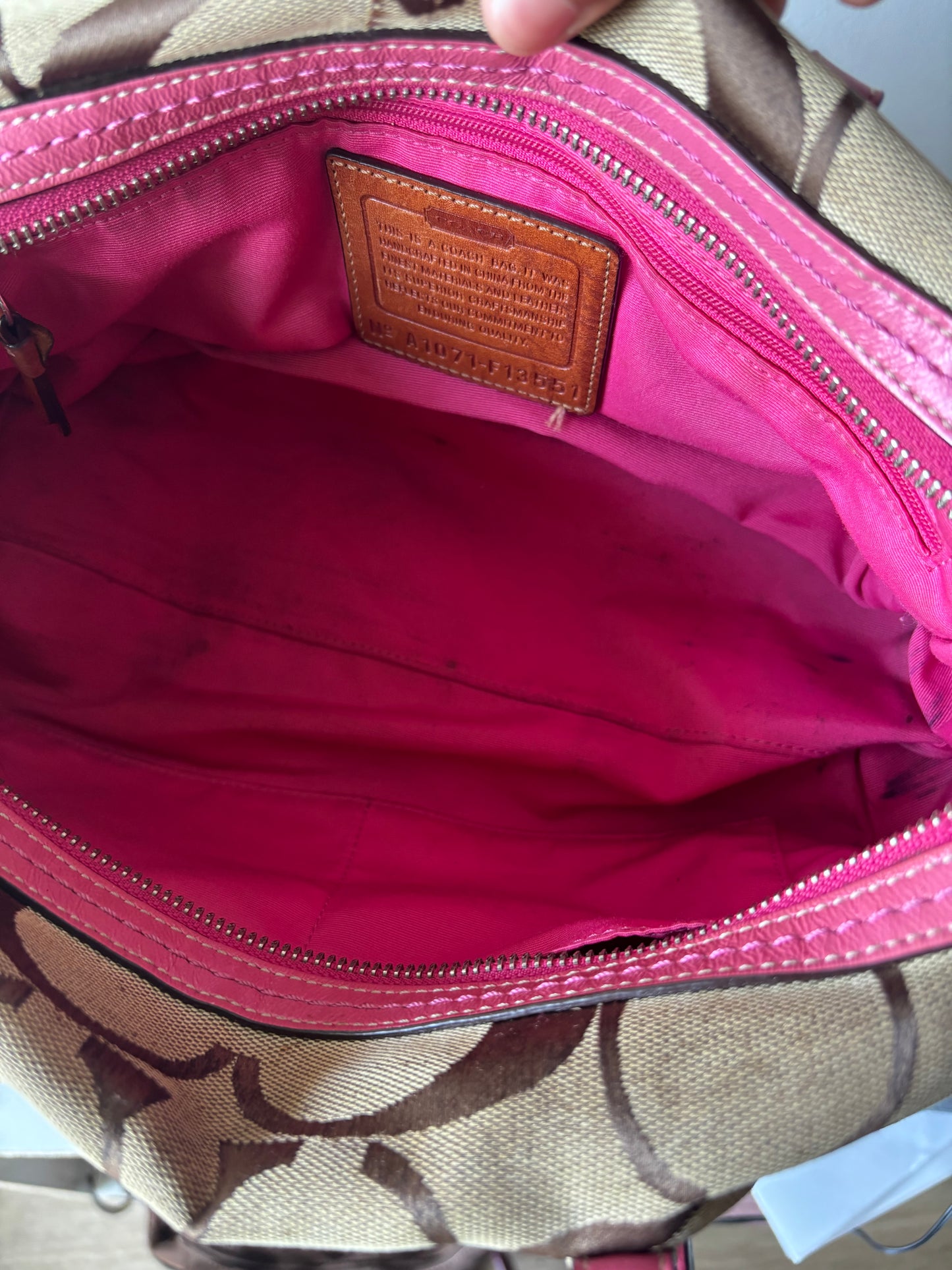 Rare hot pink vintage coach satchel