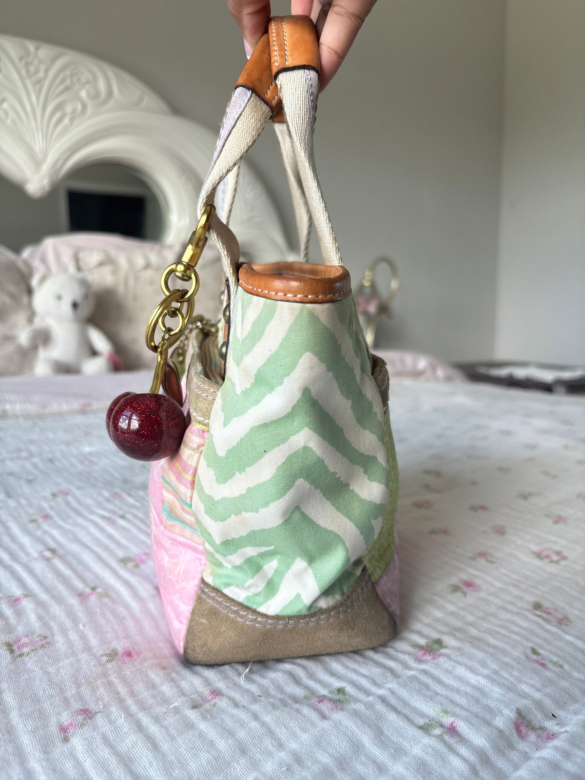 Mini colorful patchwork Hampton bag