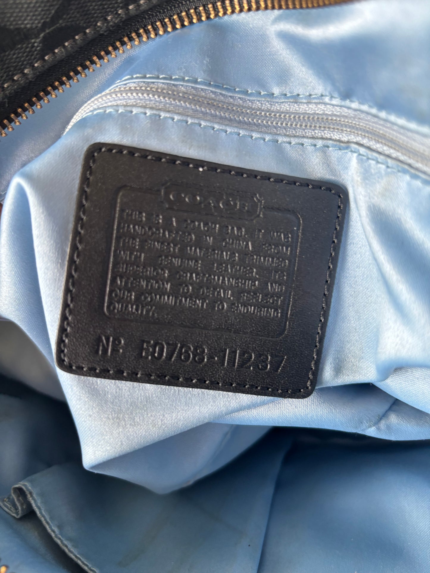 Black coach tote bag