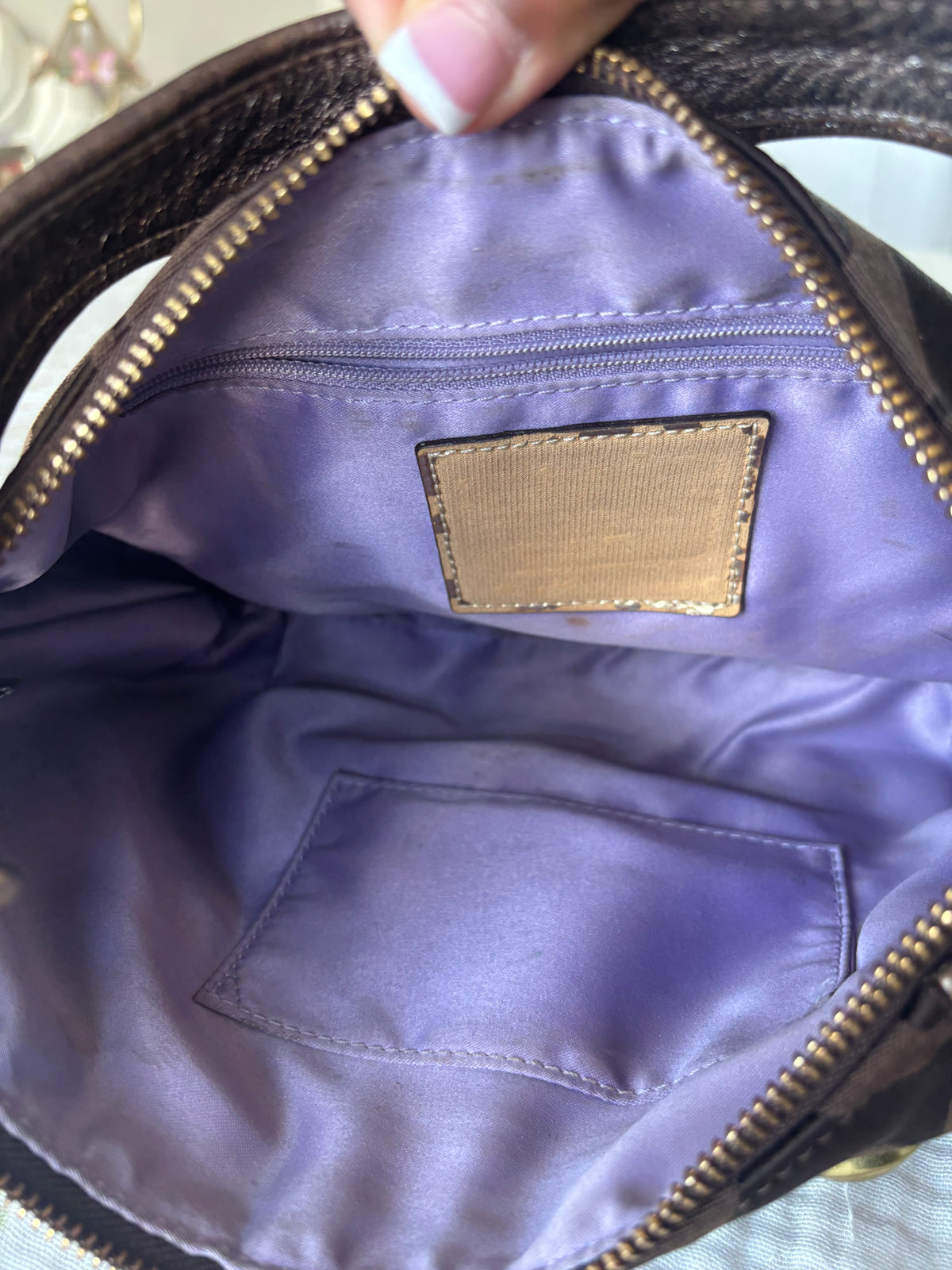 Brown vintage coach shoulder bag