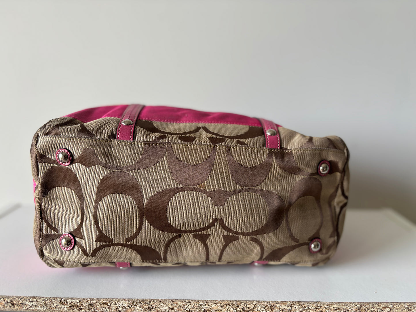 Rare hot pink vintage coach satchel