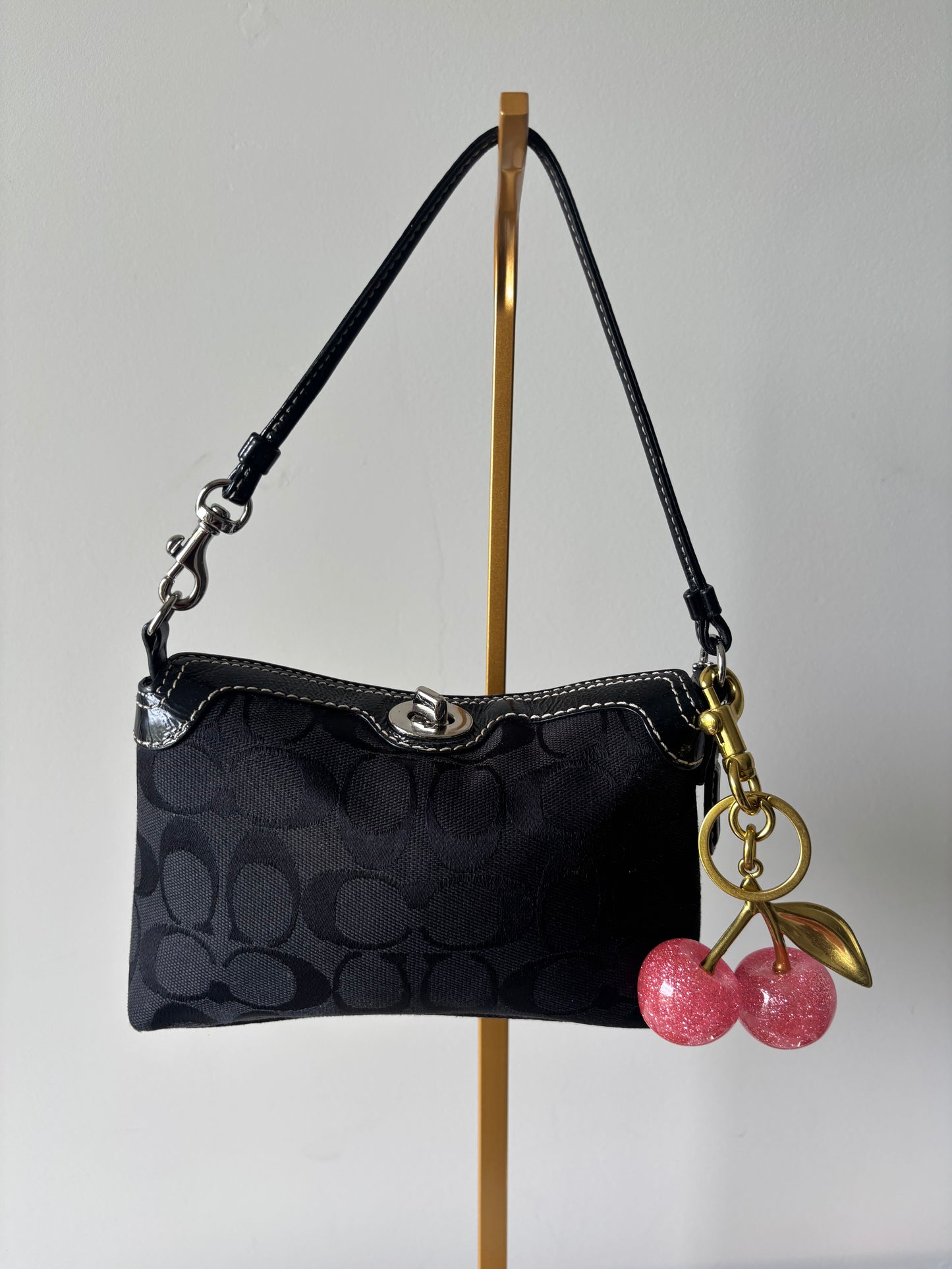 Black small coach handbag