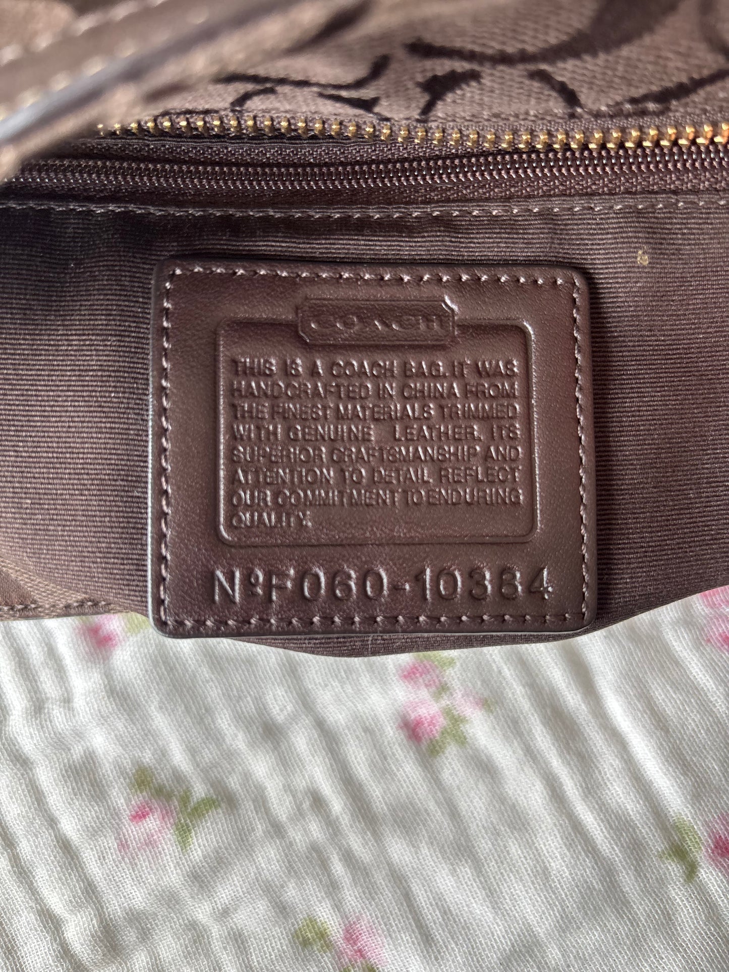 Brown vintage coach tote bag