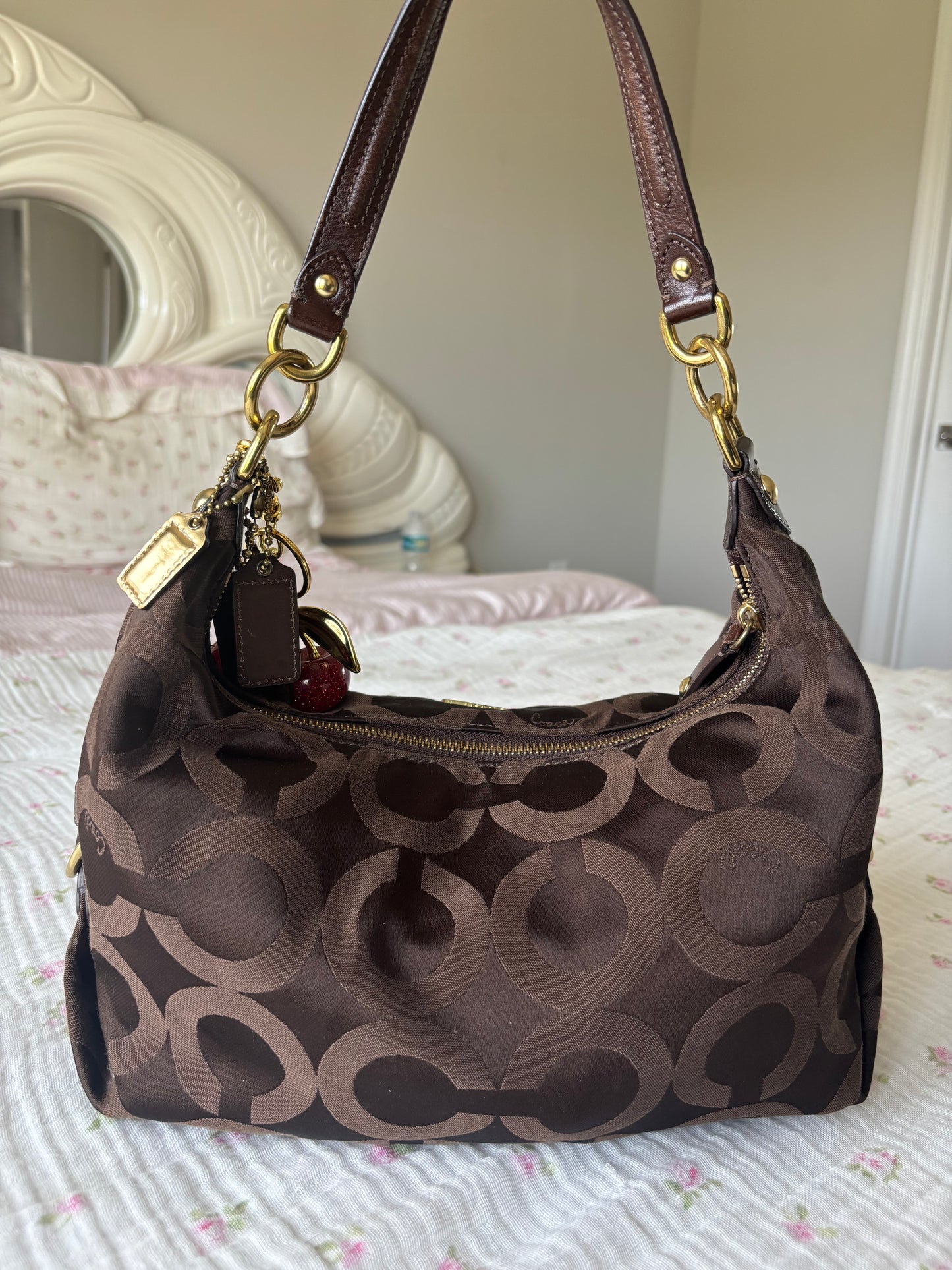 Rare choclate brown hobo coach bag